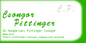 csongor pittinger business card